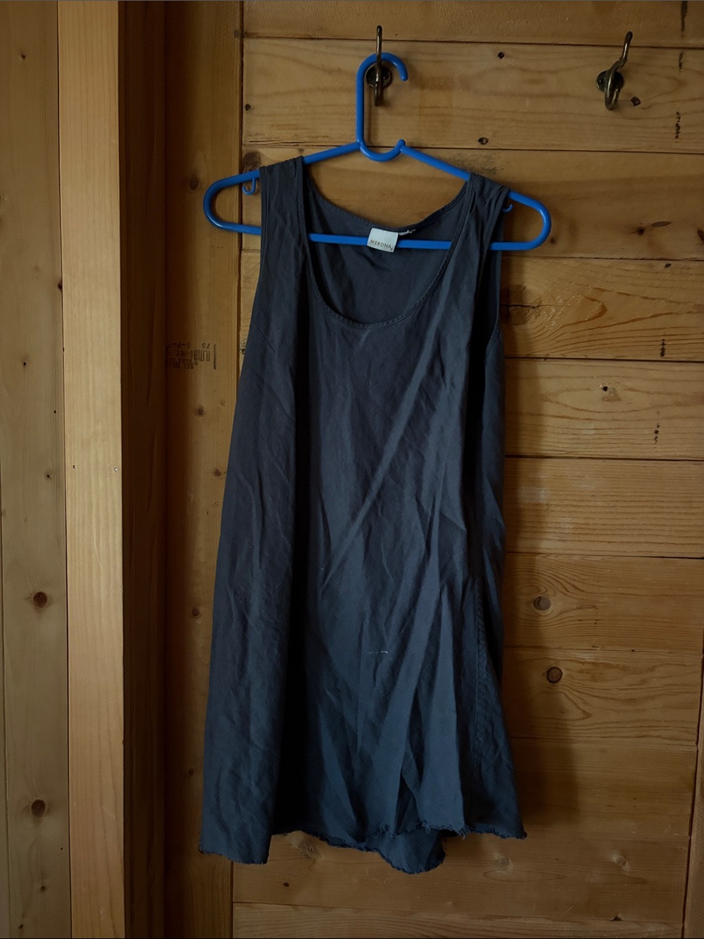 Thrifted, linen mini dress!